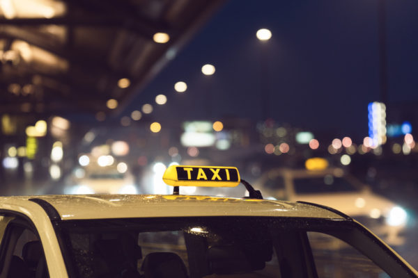 Taking a taxi at night